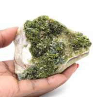 Green epidote crystals on matrix from Morocco Green epidote crystals on matrix from Morocco