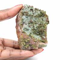 Natural Moroccan epidote, crystallized specimen Natural Moroccan epidote, crystallized specimen