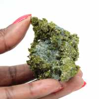 Green Moroccan epidote on host rock