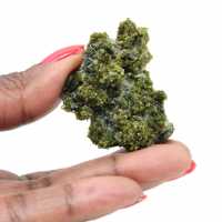 Miniature epidote on Moroccan matrix