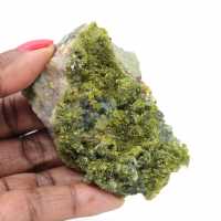 Moroccan epidote on beige matrix