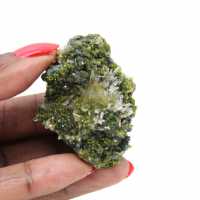 Mini epidote crystals on matrix from Morocco