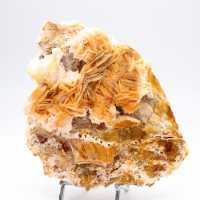 Specimen of orange barite from Morocco in crystals