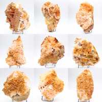 Specimen of Moroccan orange barite in natural crystals