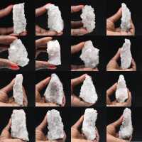 Raw quartz from Morocco, crystals with goethite inclusions Raw quartz from Morocco, crystals with goethite inclusions