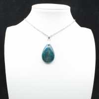 Madagascar Blue Apatite Pendant - Small Precious Specimen