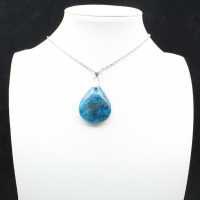 Madagascar Apatite Pendant - Natural Blue Reflections