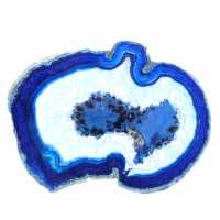 Blue agate slices polished for scientific decoration