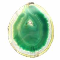Brazilian agate slice, green – Collector's item, 200 g
