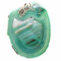 Natural green agate slice – Brazilian mineral 210 g