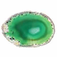 Polished green agate slice – Brazilian specimen 205 g Polished green agate slice – Brazilian specimen 205 g