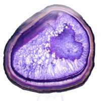 Brazilian Purple Agate Plaque: Decorative Object