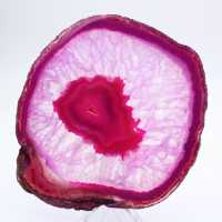 Decorative slice of pink-tinted agate