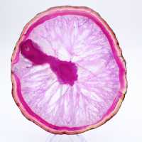 Natural pink-tinted agate slice