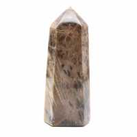 Dark Microcline Prism - Collectible Black Moonstone