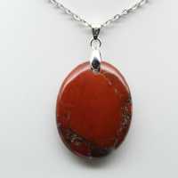 Long Pendant in Red Jasper