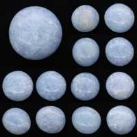 Blue calcite pebbles