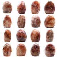 Polished rock in red quartz