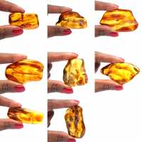 Yellow fossil amber