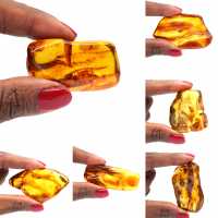 Yellow fossil amber