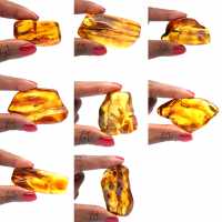 Yellow fossil amber