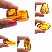 Yellow fossil amber