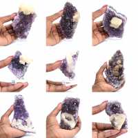 Amethyst Crystals with Calcite Points