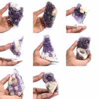 Amethyst Crystals with Calcite Points