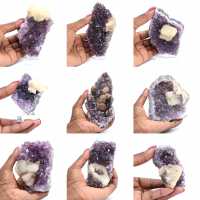 Amethyst Crystals with Calcite Points