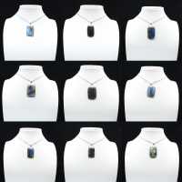 Labradorite rectangular pendant