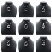 Polished quartz pendant