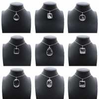 Polished quartz pendant