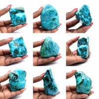 Polished stone in Congo Chrysocolla