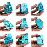 Polished stone in Congo Chrysocolla