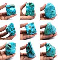 Polished stone in Congo Chrysocolla