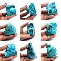 Polished stone in Congo Chrysocolla