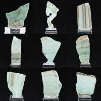 Natural Green Aragonite stone slice