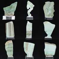 Natural Green Aragonite stone slice