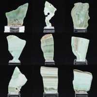 Natural Green Aragonite stone slice