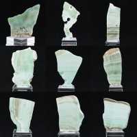 Natural Green Aragonite stone slice