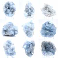 Blue celestite geode Madagascar natural formation