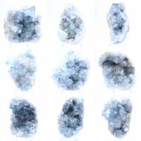 Blue celestite geode Madagascar natural formation