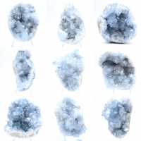 Blue celestite geode Madagascar natural formation Blue celestite geode Madagascar natural formation