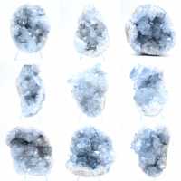 Blue celestite geode Madagascar natural formation