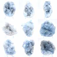 Blue celestite geode Madagascar natural formation