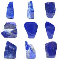 Decorative polished lapis lazuli block
