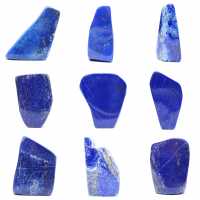 Decorative polished lapis lazuli block