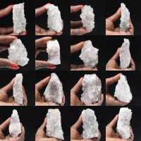 Raw quartz from Morocco, crystals with goethite inclusions