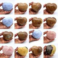 Blue calcite heart