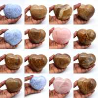 Blue calcite heart